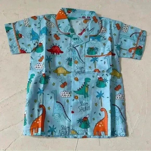 Kids dinosaurs pajamas unisex NEW without tags - Picture 2 of 10